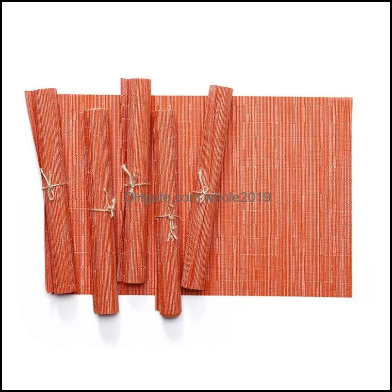 pvc dining table nonslip placemats bamboo grain tables mats pads home decoration