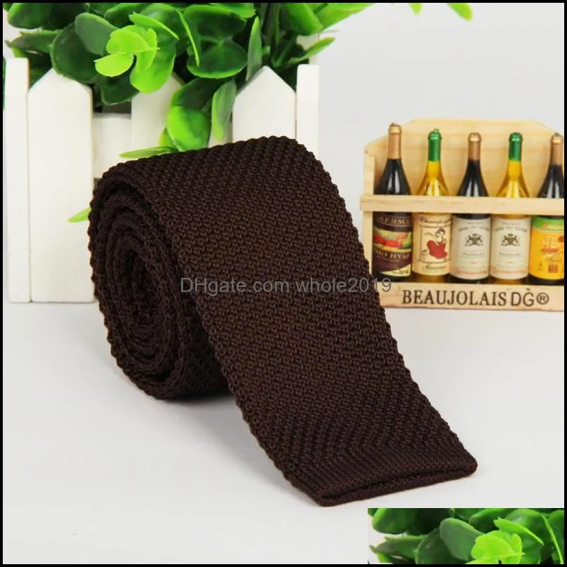  knitted tie flat end tie necktie skinny knit ties neck tie wrap fashion fashion accessories for women men christmas gift