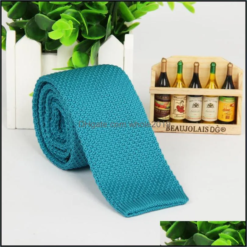  knitted tie flat end tie necktie skinny knit ties neck tie wrap fashion fashion accessories for women men christmas gift