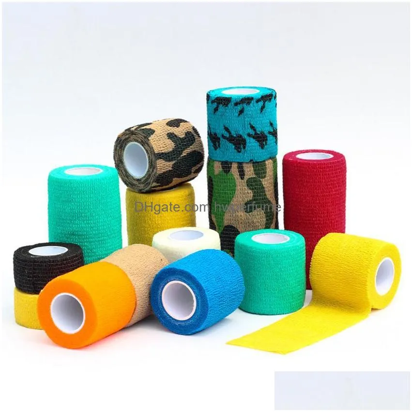 25mm self adhesive elastic bandage wholesale cheap nonwoven fabric for sport protection 1 inch tattoo supply grip elastic tapes 24