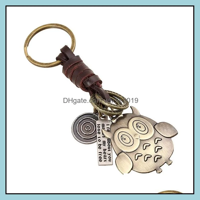 baseball cap key ring movable robot giraffe owl heart keychain holders bag hangs fashion jewelry gift