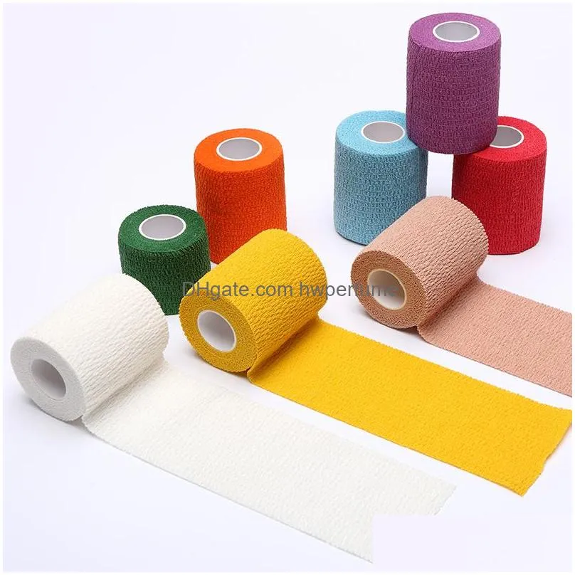 25mm self adhesive elastic bandage wholesale cheap nonwoven fabric for sport protection 1 inch tattoo supply grip elastic tapes 24