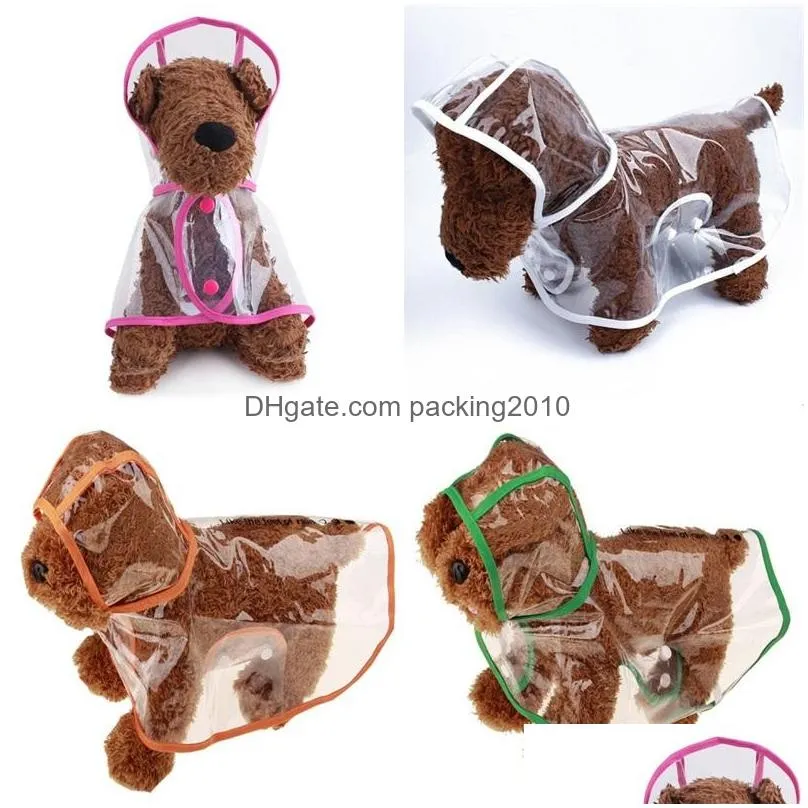 dogs outdoor fashion raincoat small medium sized dog transparent waterproof poncho pets products raincoats pet accessories new 8mm f2