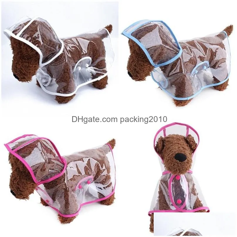 dogs outdoor fashion raincoat small medium sized dog transparent waterproof poncho pets products raincoats pet accessories new 8mm f2