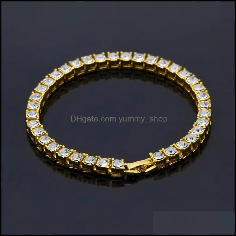 gold diamond tennis bracelet jewelry men bracelets necklace iced out hip hop jewelry bangles fashion jewelry