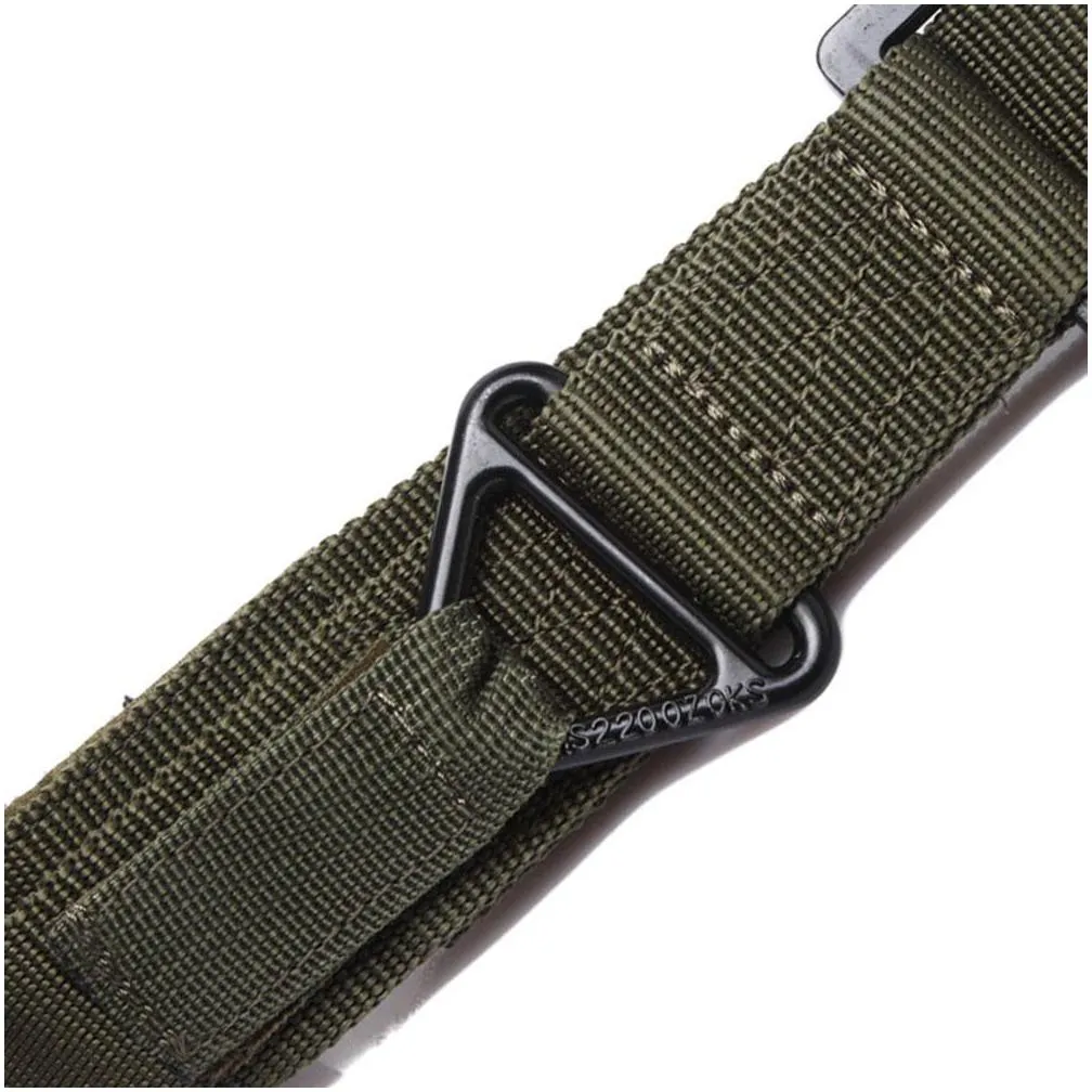 high density nylon multifunction waist belt emergency bundling strap with full metal buckle for camping climbing hiking rescue.