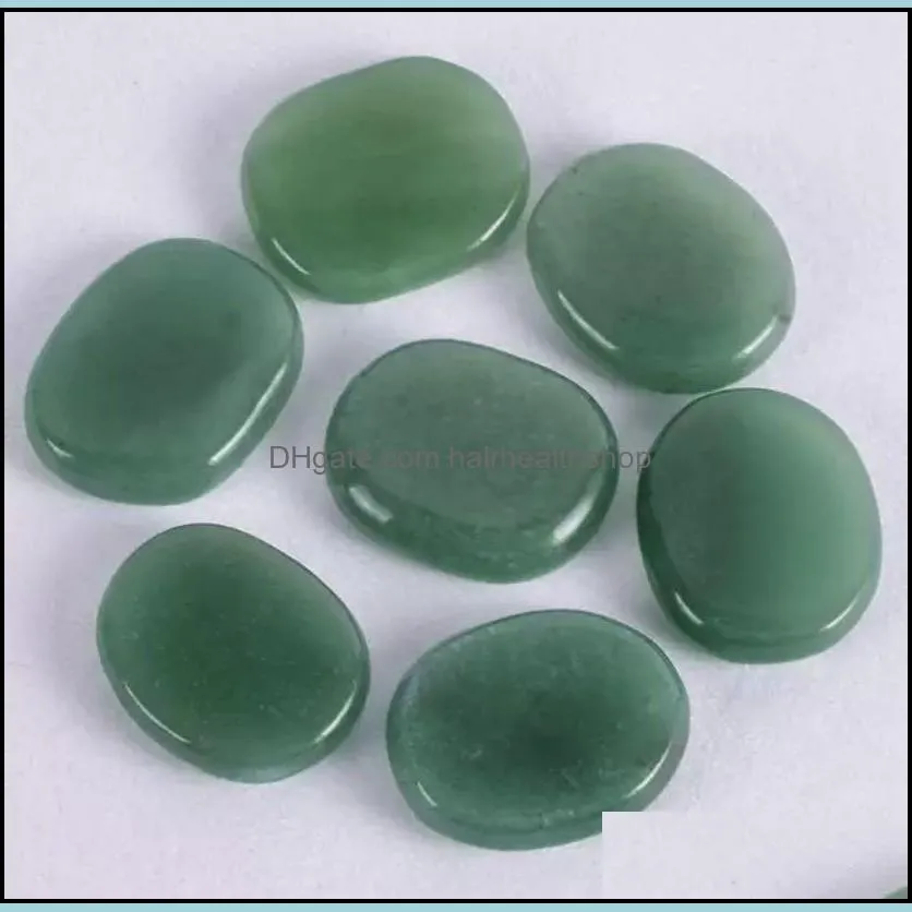 7pcs set 100 natural jade stone gemstone massage tool spa chakra crystal mineral and quartz reiki healing beauty care tools