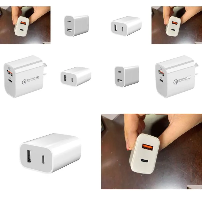 a and c pd  steady qc 3.0 for 12 pro xs max xr 8 fast charging usb type c wall adapter samsung lg 3a compatible two port