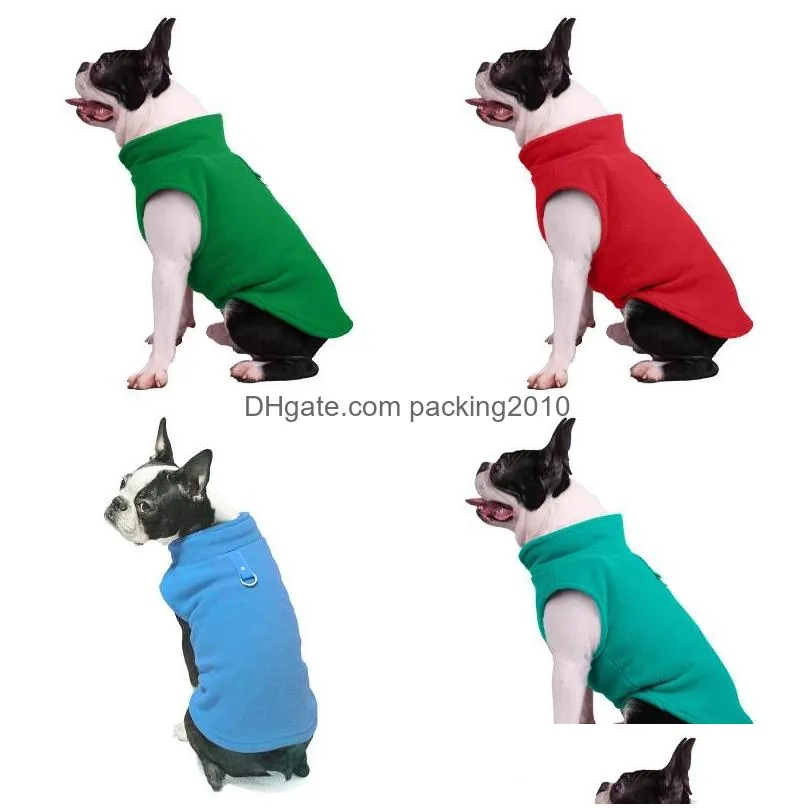 autumn winter dog clothes outdoor fashion keep warm fleece puppy jacket pet supplies solid color bardian 9 9bl j2