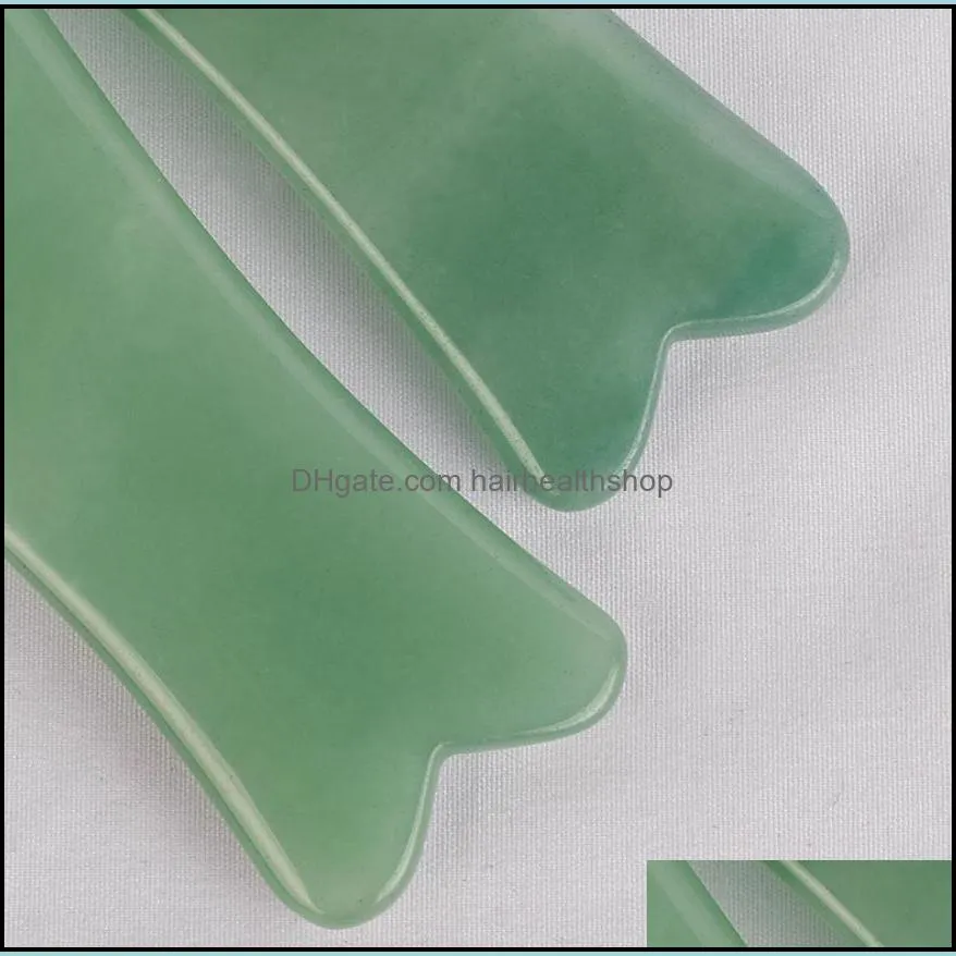 factory directly traditional chinese fish shape guasha board 100 natural green jade gua sha massage tool