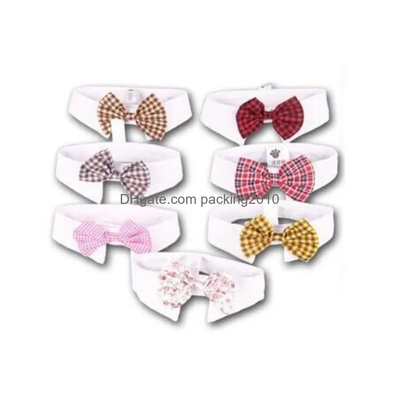 polychromatic bow tie pet dogapparel lattice lovely adjustable magical fashion supplies sticker simplicity neckties puppy chokers 4gya