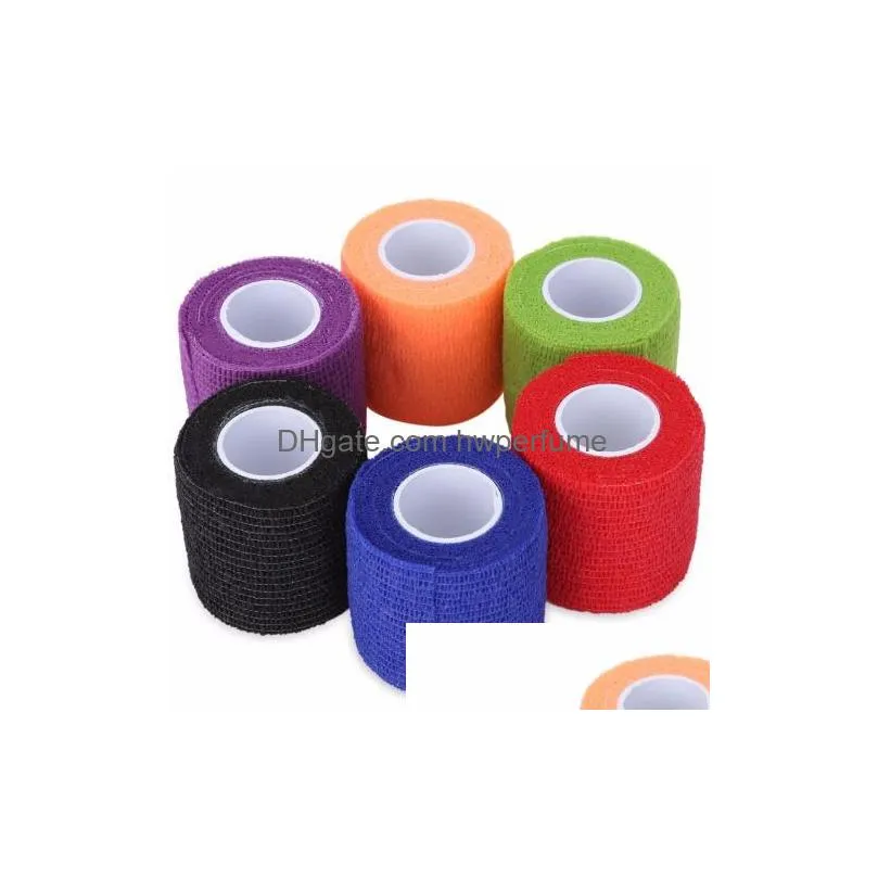 25mm self adhesive elastic bandage wholesale cheap nonwoven fabric for sport protection 1 inch tattoo supply grip elastic tapes 24