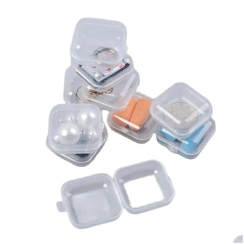 small clear plastic beads storage containers box with lid for storage of smalls items