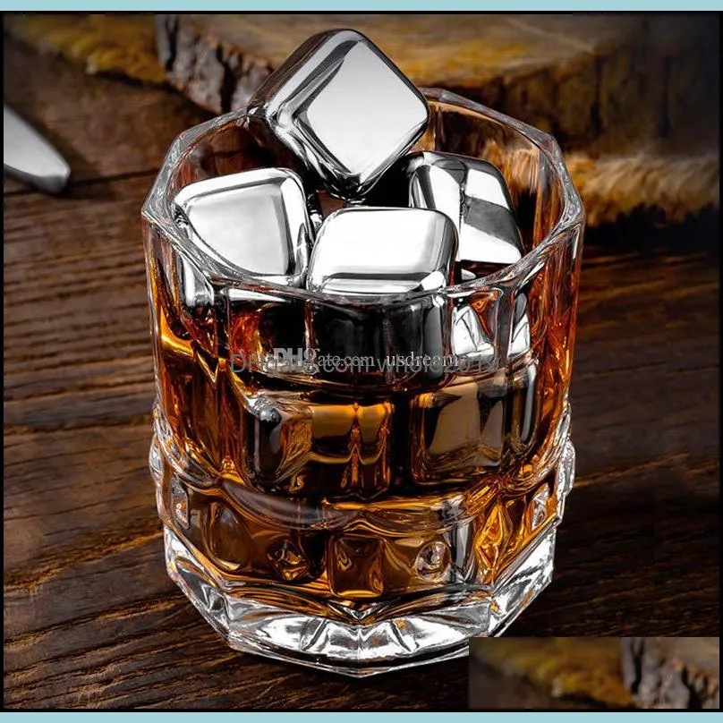 304 stainless steel ice wine stone coolers food grade whiskey chilling stones cubes home party barware