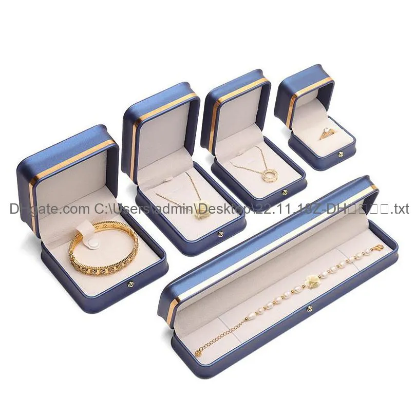 jewelry storage boxes necklace pendant earrings ring bracelet display case travel jewelry organizer for proposal wedding