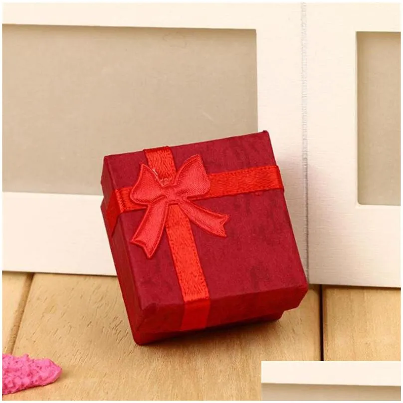 paper jewelry storage box ring earring packaging boxes small gift cases for anniversaries birthdays gifts package