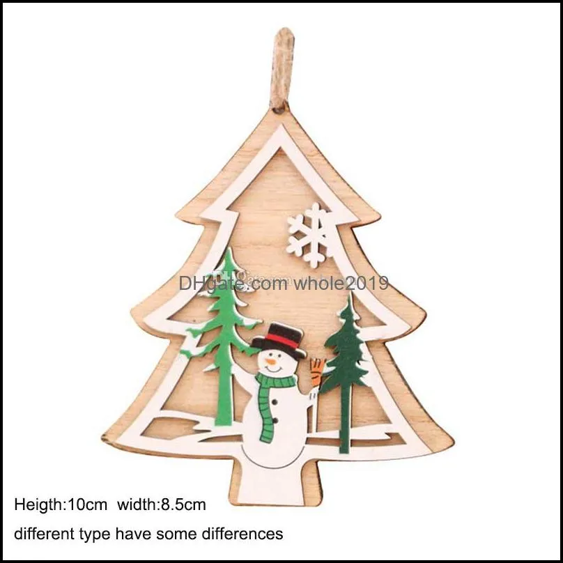 christmas decorations wood christmas ornaments hangs christmas tree heart snowflake jingle bell hangs el home decor