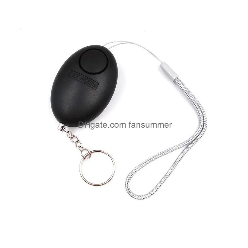 110db 5 colors egg shape self defense alarm girl women security protect alert personal safety scream loud keychain alarm system