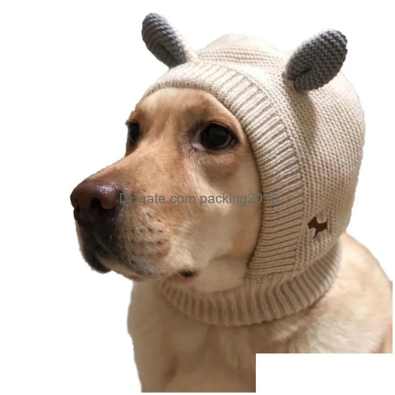 knitted hat dog apparel winter warm puppy cap fashion rabbit ear design beanie for cute pet dogs cat puppies animal christmas hats knitteds hats 20220106