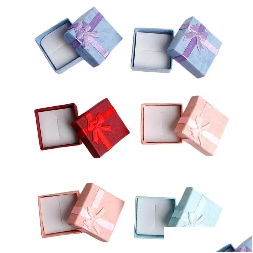 paper jewelry storage box ring earring packaging boxes small gift cases for anniversaries birthdays gifts
