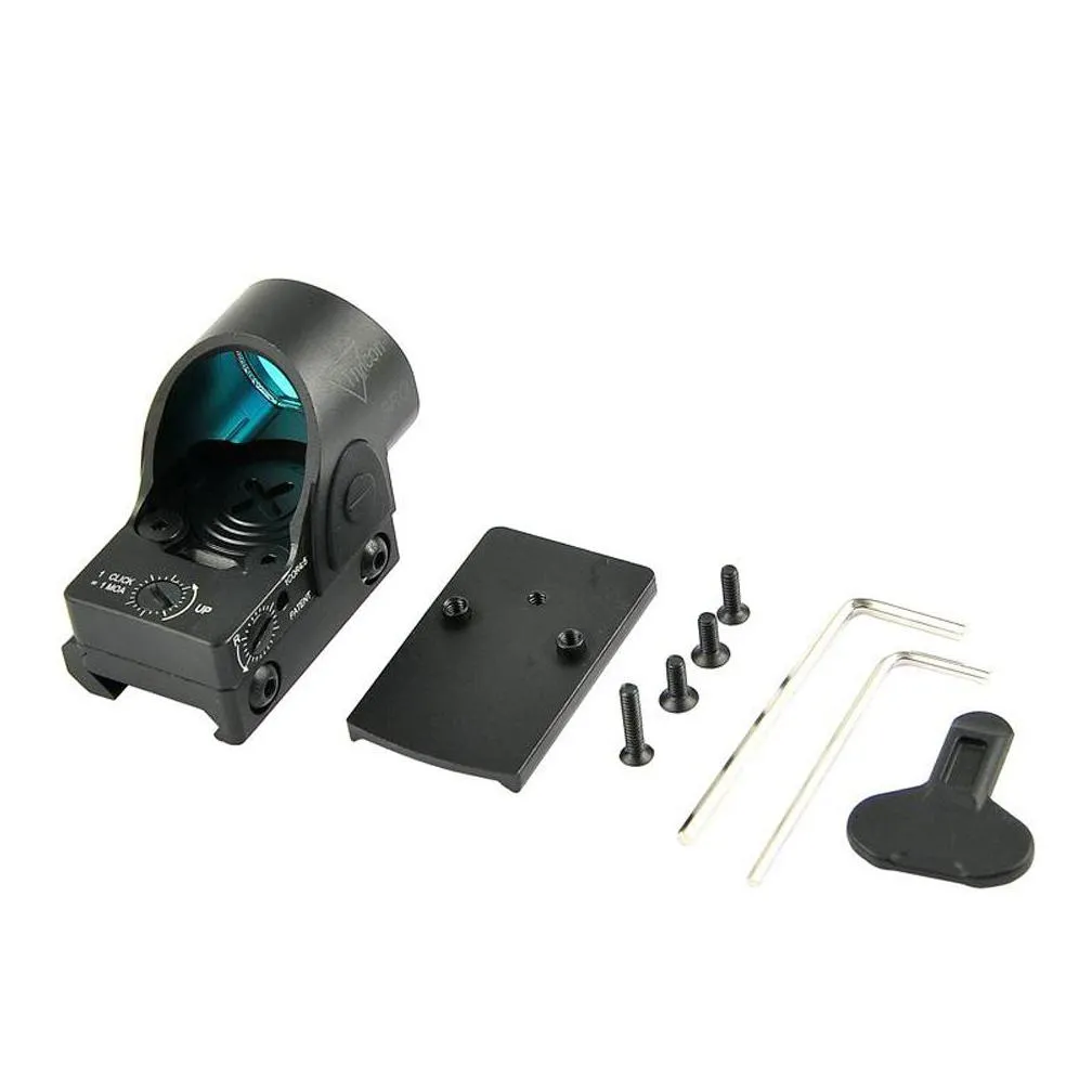 trijicon rmr sro mini red dot collimator reflex sight scope with 20mm weaver rail mount for glock hunting rifle airsoft.