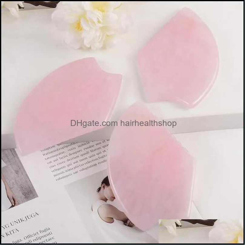 wholesale custom logo anti aging facial massager 100 handmade natural stone rose quartz gua sha board beauty face lifting gua sha scraping massage skincare