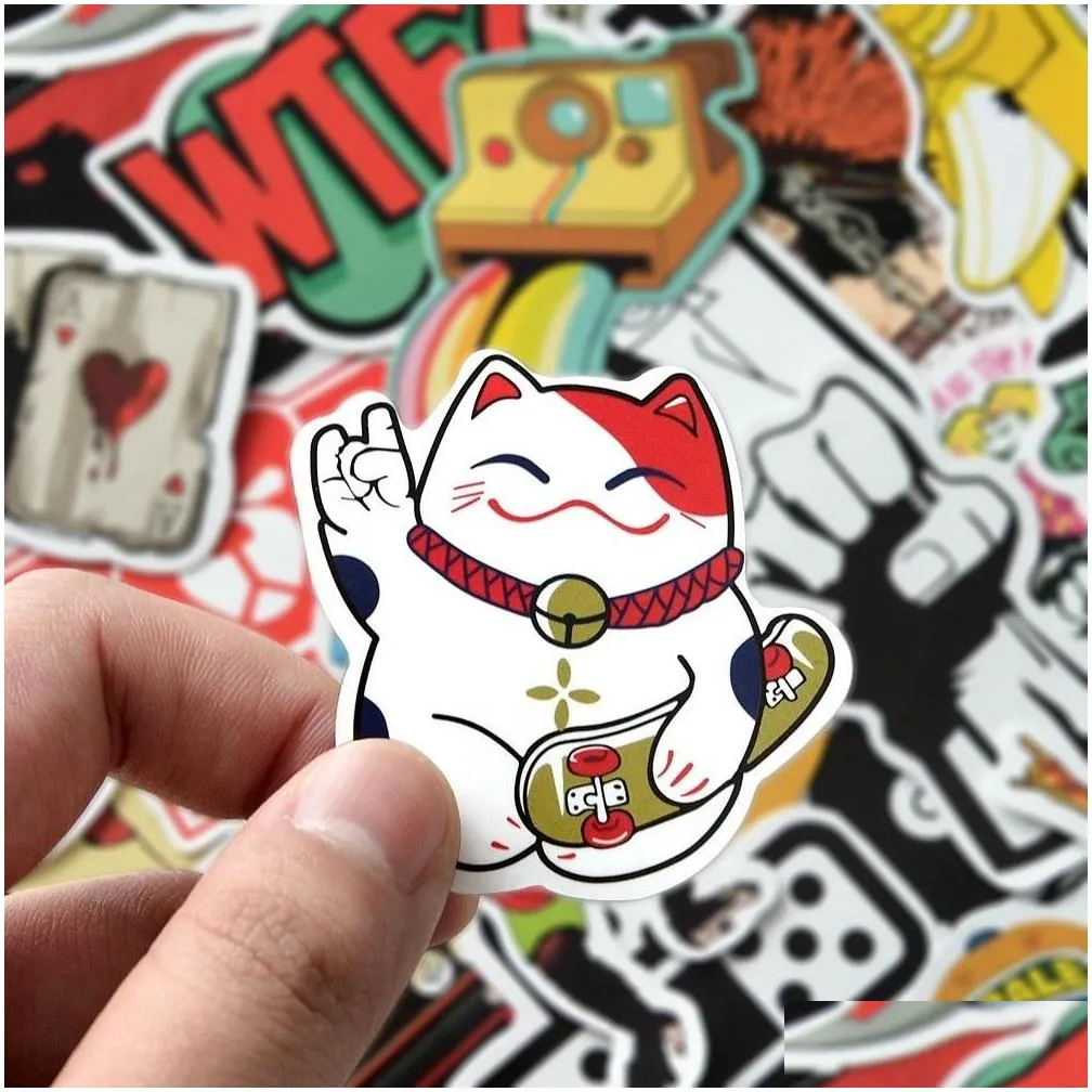 car sticker 10/50pcs funny random stickers for laptop cases car styling motorcycle bike kids mixed graffiti vinyl sticker bomb jdm