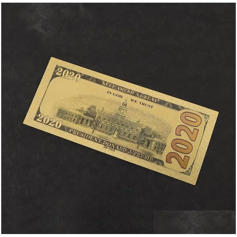 donald trump commemorative banknote 45th president of american gold foil us dollar bill set fake money