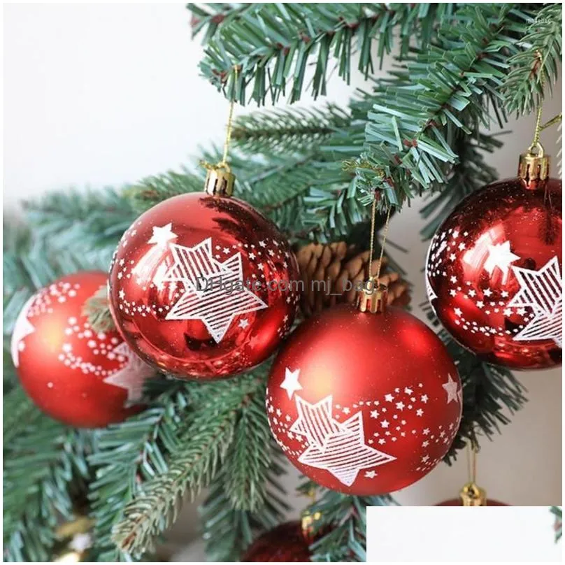 christmas decorations 6 pcs 80mm tree foam big balls set pendants decoration bauble home house xmas ornaments year 2022 navidad decor