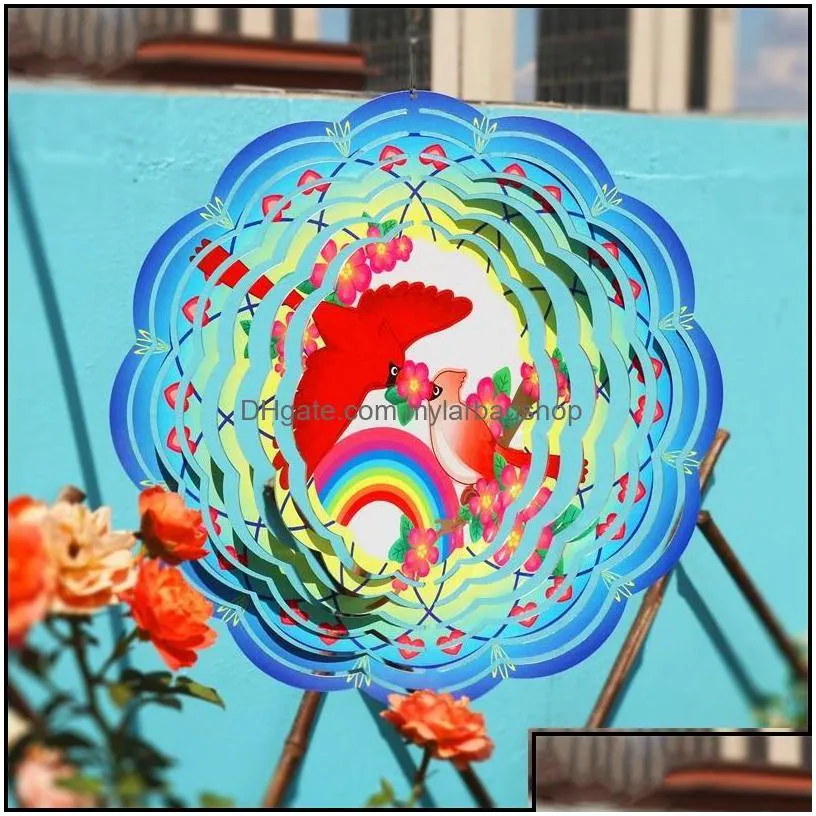arts and crafts arts gifts home garden sublimation wind spinner sublimated 10inch blank metal ornament dou dhbsm