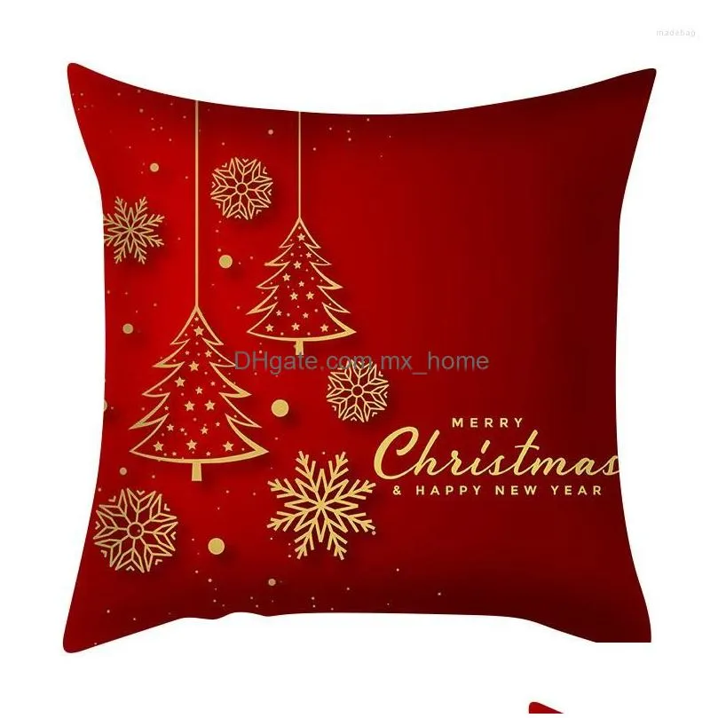 christmas decorations cushion cover red decorative home decor sofa pillow case seat car throw pillowcase decoration for