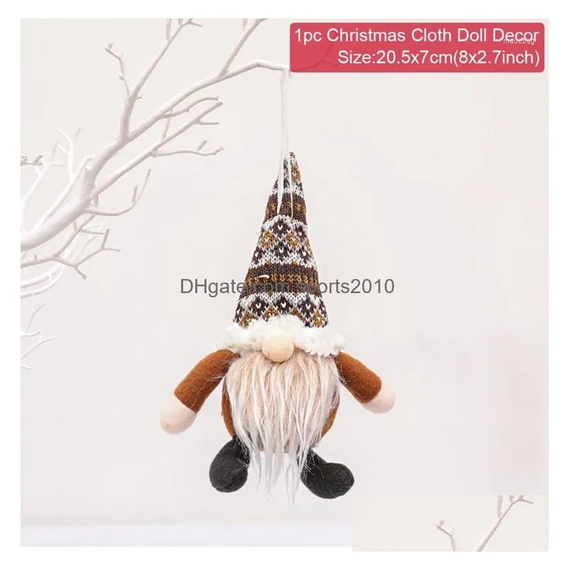 christmas decorations santa faceless doll merry for home gift ornament xmas navidad natal year 2022