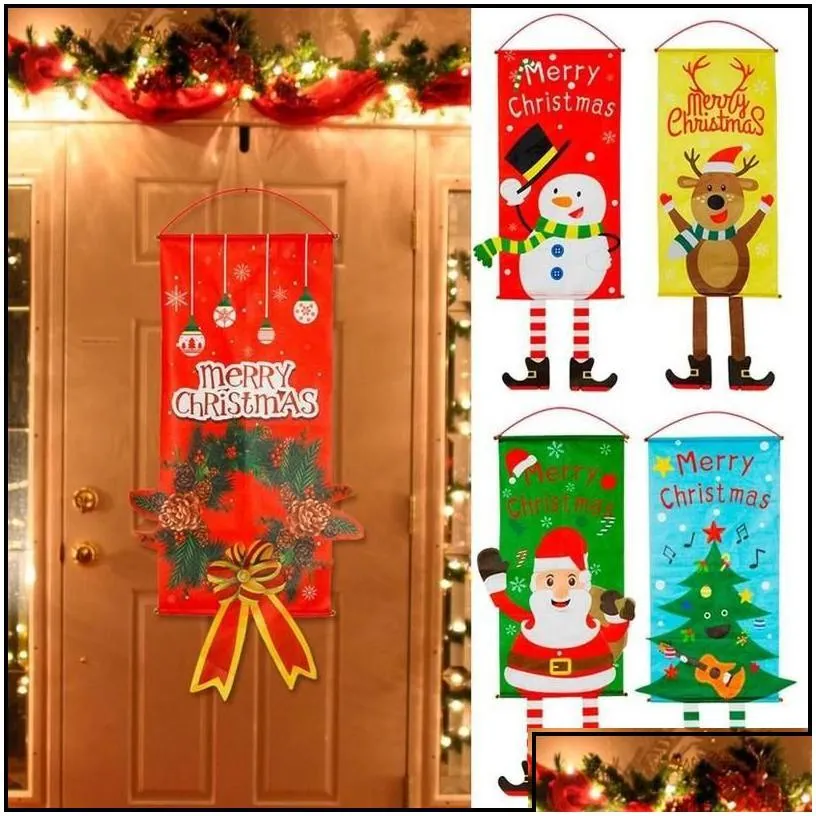 christmas decorations christmas decorations 2023 door hanging banner faceless doll merry tree for home xmas ornaments pendant navida
