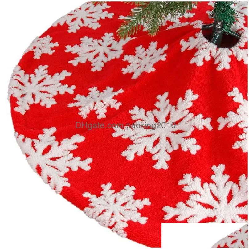 christmas decorations snowflake tree skirt trees mat ornaments with pattern soft for