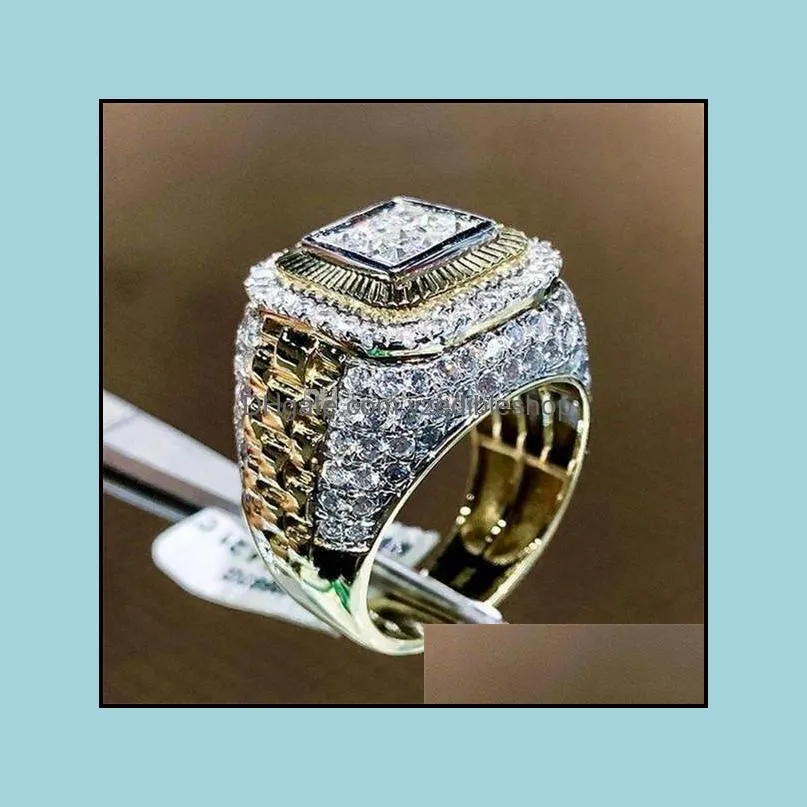 hip hop diamond ring championship rings crystal gold men rings fashion jewelry gift