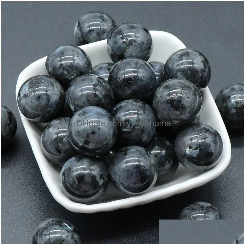 natural 8/10/16/18/20mm nonporousball no holes undrilled chakra gemstone sphere collection healing reiki decor black labradorite stone balls