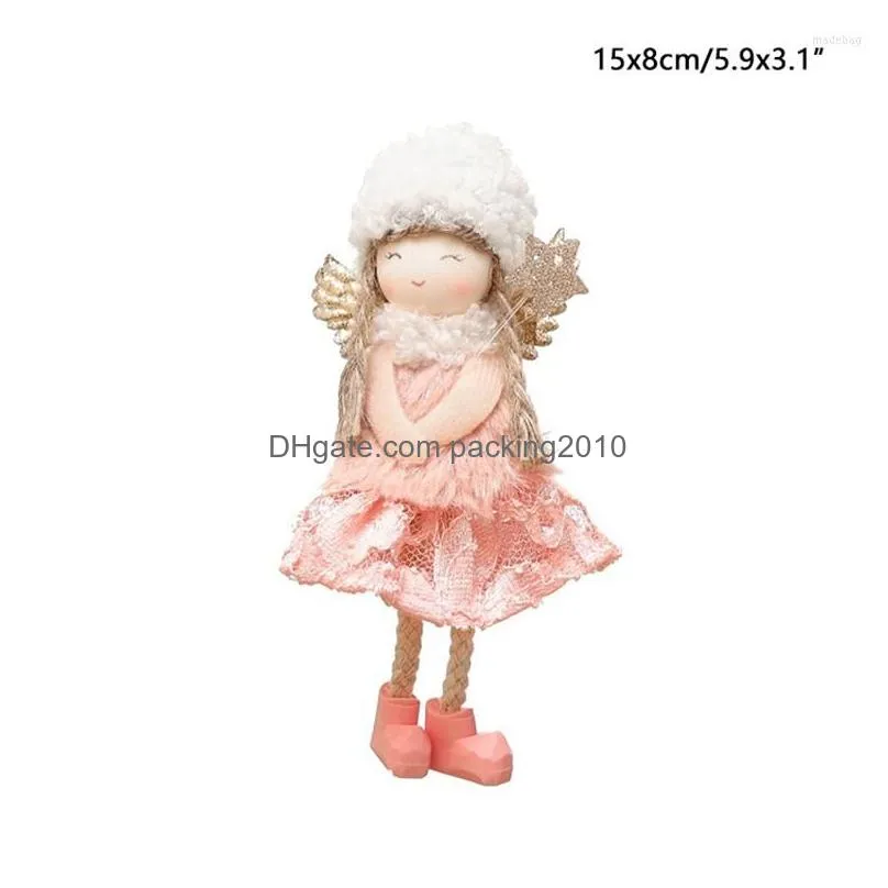 christmas decorations beautiful plush angel girl doll pendant tree ornaments 2022 year gift toy navidad