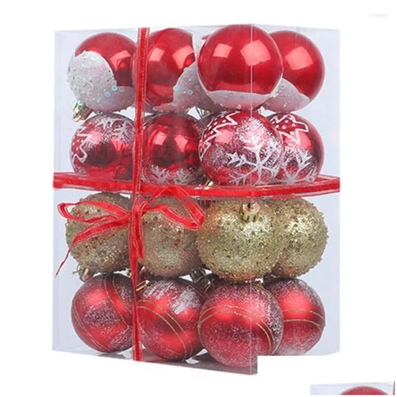 christmas decorations lightweight 24pcs beautiful xmas tree ornament ball pendant boxed hanging diy party supplies