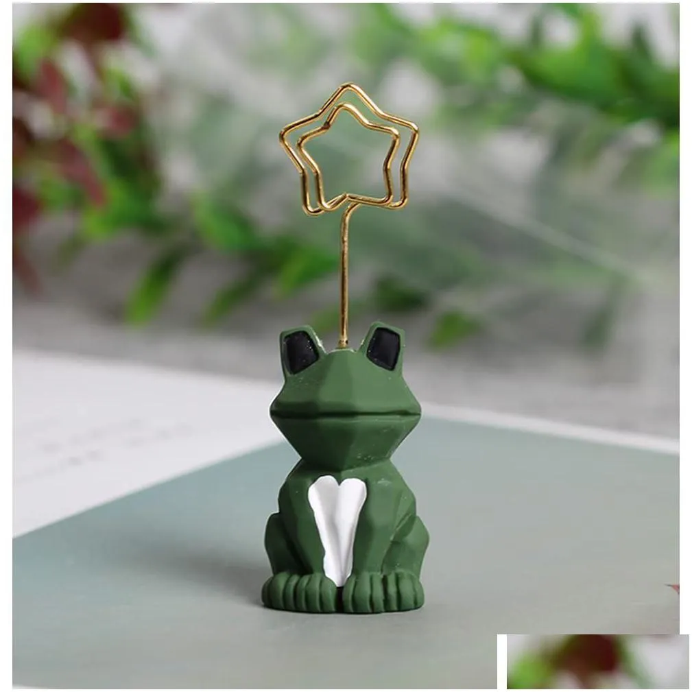 frames and modings l rrruoshui frog design table card memo holder stand for note artworks postcards wedding party christ mylarbagshop