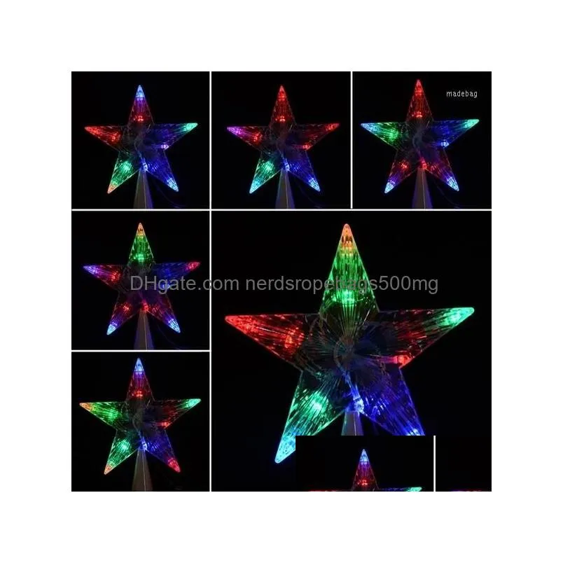 christmas decorations large tree topper star lights lamp multi color decoration 100240v nds