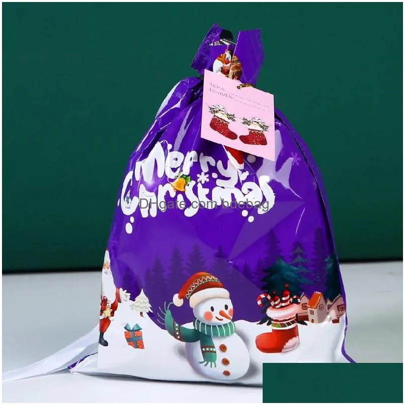 storage bags 5pcs christmas gift bag packaging candy drawstring pocket holiday decoration