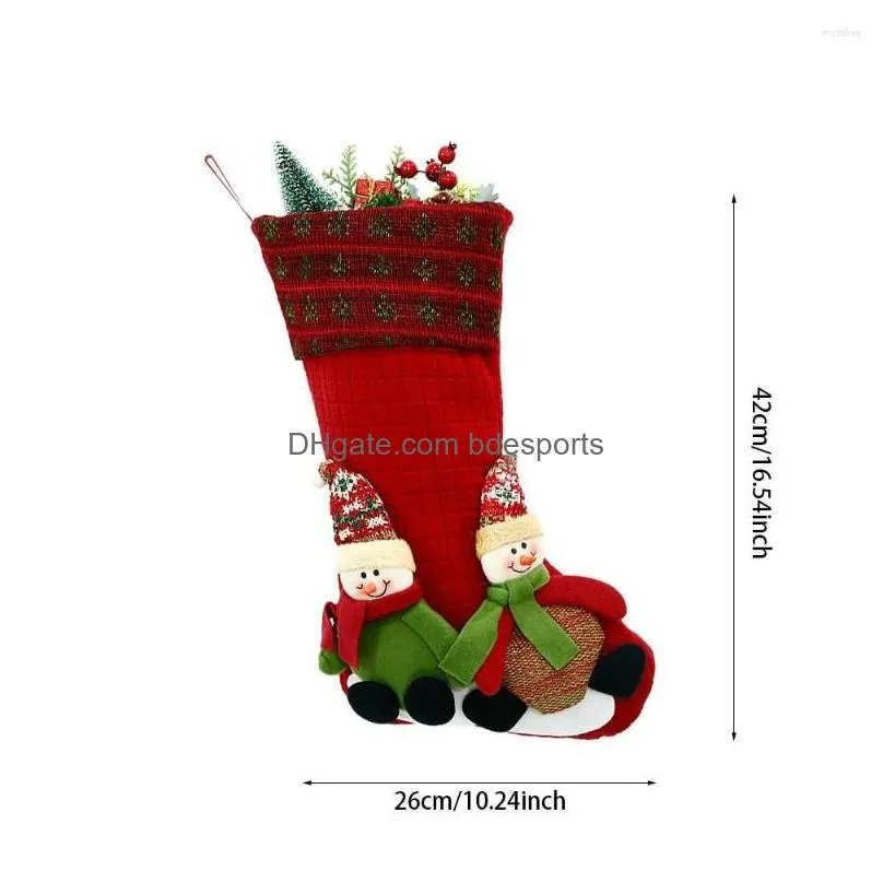 christmas decorations 2022 year stocking socks xmas gift candy bag for home tree hanging ornaments navidad