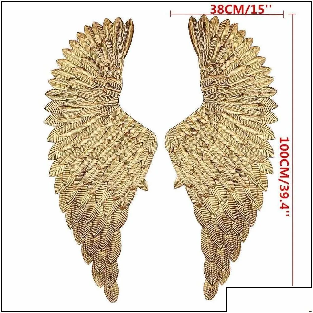 christmas decorations wall decoration angel wings retro metal bar coffee shop home bedroom living room decor christmas industry drop