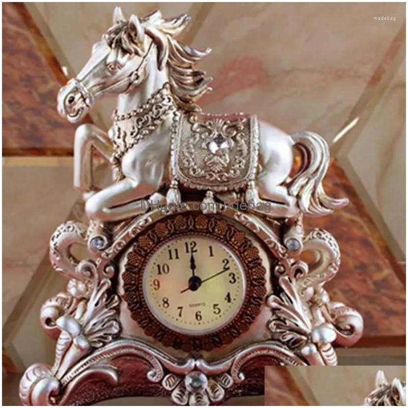 table clocks christmas decorations for home riches and horses living room clock creative personality art