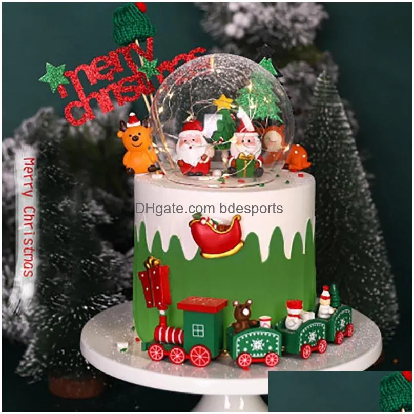 christmas decorations decoration birthday cake at home with santa kids toy 2022 year giftschristmaschristmas