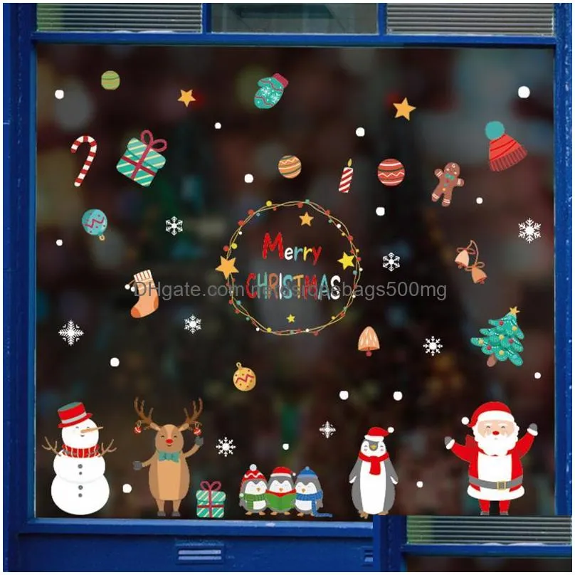 christmas decorations elk window sticker wall stickers decal festival atmosphere dress up supplies secorations