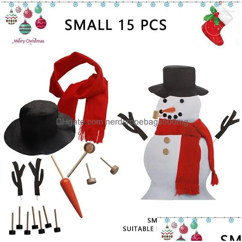 christmas decorations 1 set excellent outdoor diy snowman dressing making kit decorating nose realistic looking for home