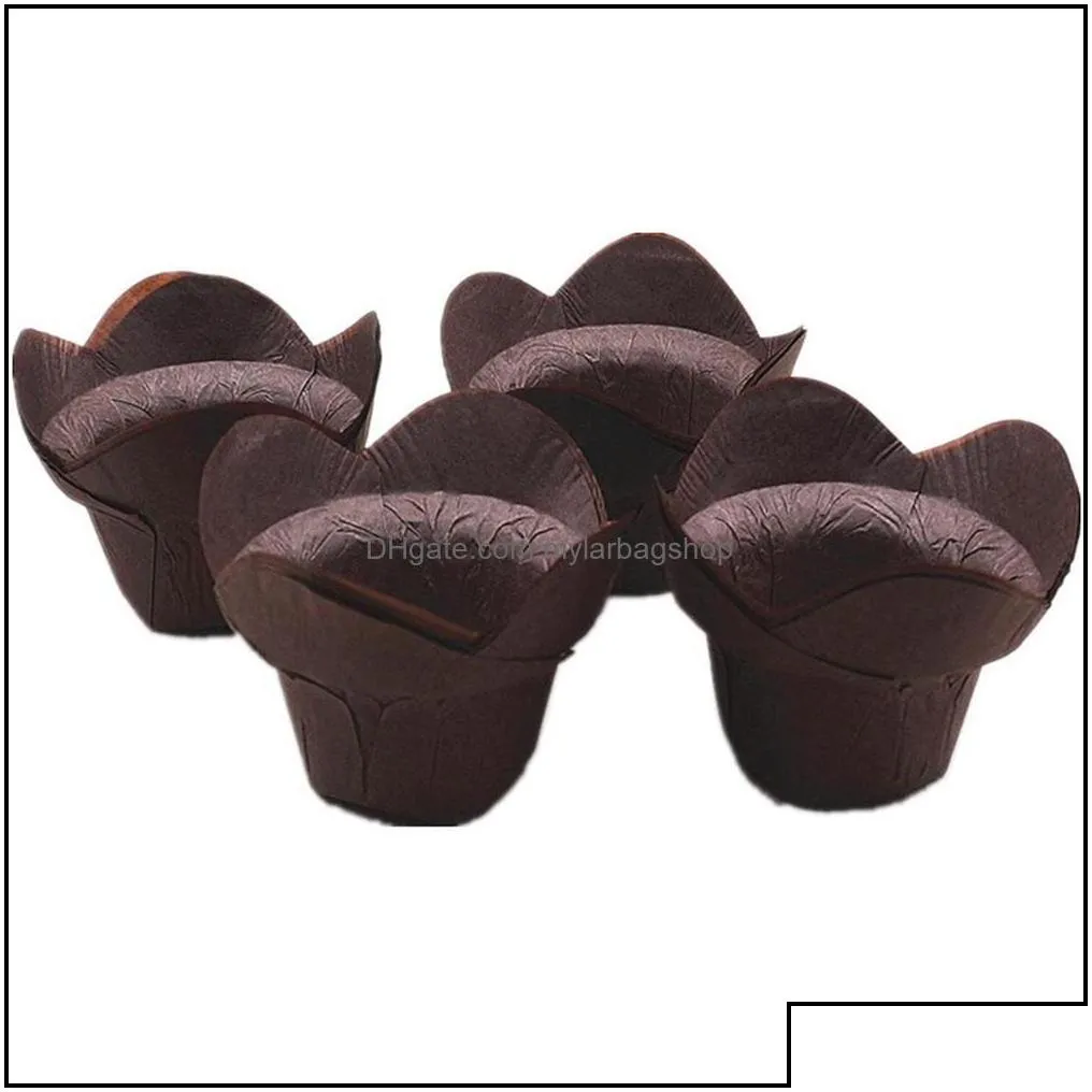 cupcake bakeware kitchen dining bar home garden lotus baking paper muffin liners parchment cup grease resistant wrappers for weddings