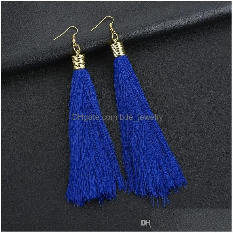 tassel earrings womens long tassel pendant earrings girls ladies elegant ball birthday valentines day delicate earrings