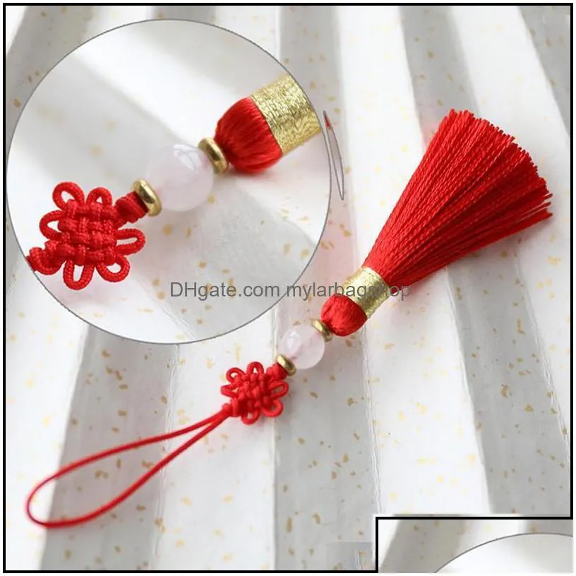 party favor event supplies festive home garden chinese knot tassel pendant for car hanging bag ornaments diy handmade jewelry birthday